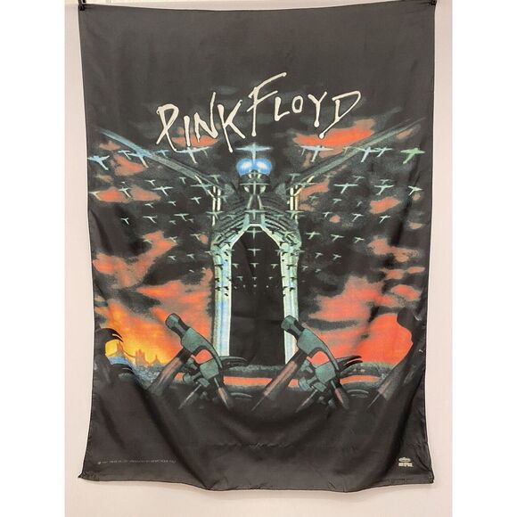 Pink Floyd Wall Concert Banner Flag 1997 Tin Blue Heart  Winterland Rock Express - Picture 1 of 8